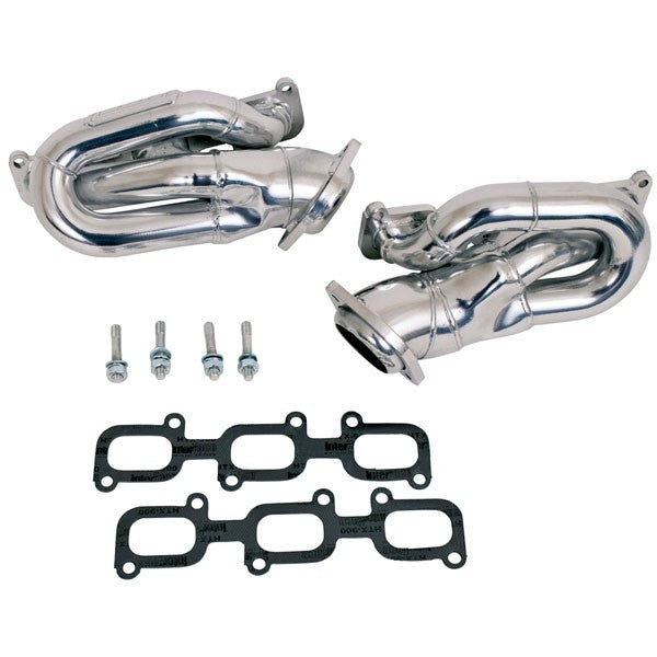 Ford Mustang V6 3.7L 1-5/8 Shorty Exhaust Headers Polished Silver Ceramic 11-17