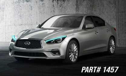 ORACLE Lighting 2014-2024 Infiniti Q50 ColorSHIFT RGB+W Headlight DRL Upgrade Kit