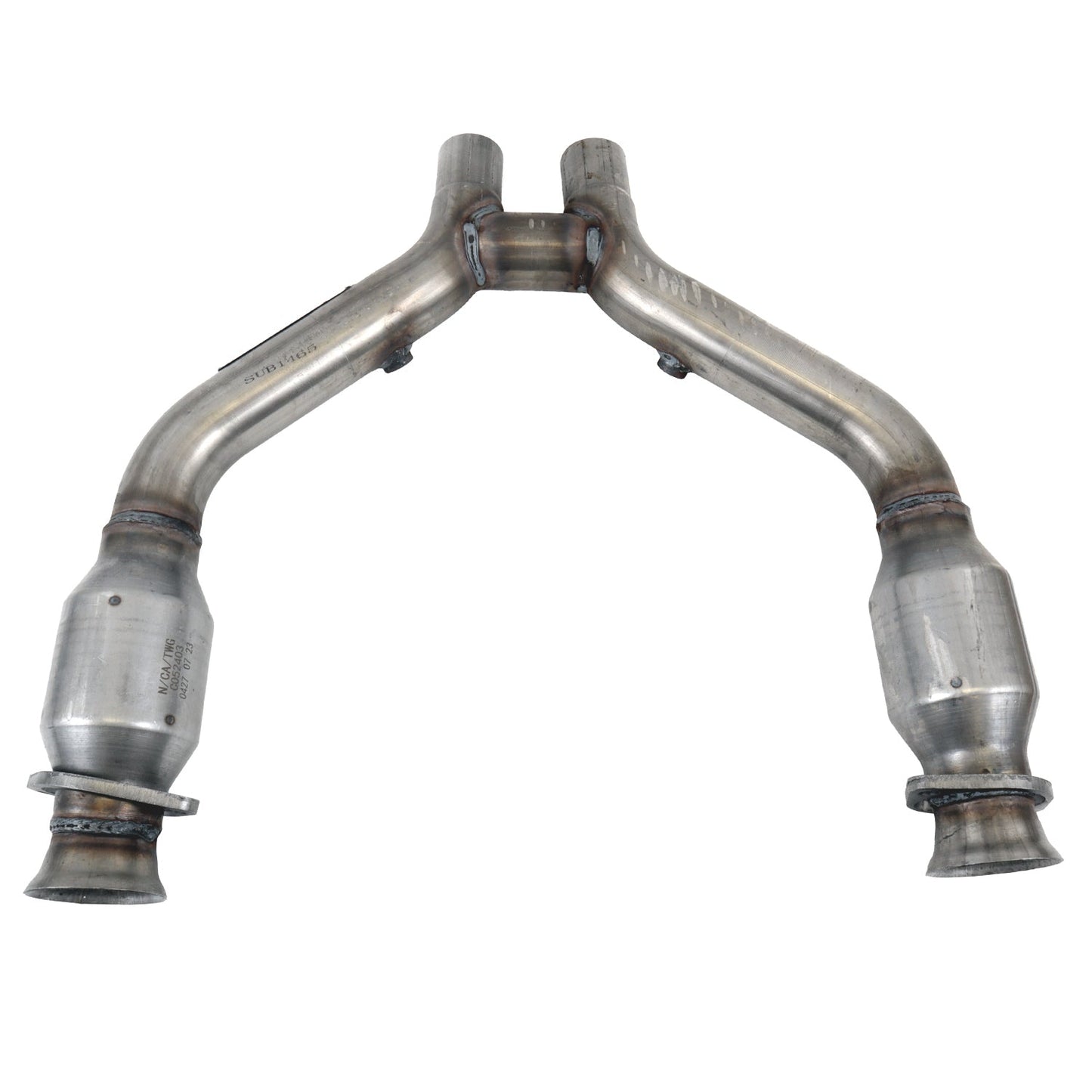 Ford Mustang V6 High Flow Catted Short Mid H-Pipe For Long Tubes 15-17