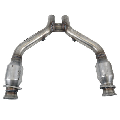 Ford Mustang V6 High Flow Catted Short Mid H-Pipe For Long Tubes 15-17