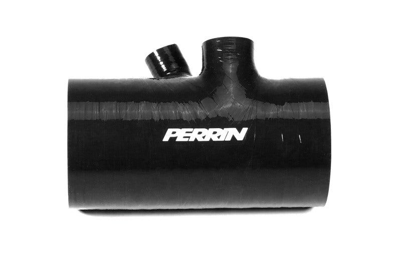 Perrin [22-24 WRX, 20-25 LGT/OBXT] Black 3in Turbo Inlet Hose w/ Nozzle (Short) | PSP-INT-426BK