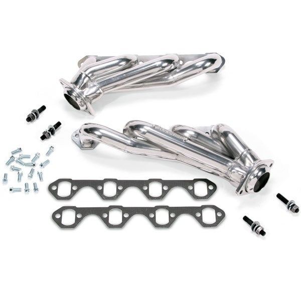 Ford Mustang 351 Swap 1-5/8 Shorty Exhaust Headers Polished Silver Ceramic 79-93