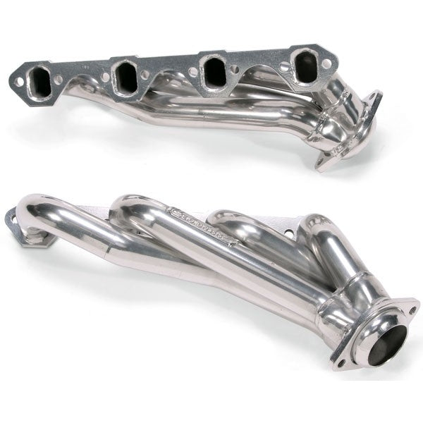 Ford Mustang 351 Swap 1-5/8 Shorty Exhaust Headers Polished Silver Ceramic 79-93
