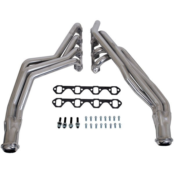Ford Mustang 5.0L 1-5/8 Long Tube Exhaust Headers Polished Silver Ceramic 79-93