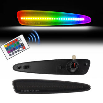 CORVETTE 05-13 FRONT/REAR RGB DYNAMIC LED SIDE MARKERS w/ REMOTE