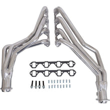 Ford Mustang 5.0 1-5/8 Long Tube Exhaust Headers Automatic Trans Polished Silver Ceramic 79-93