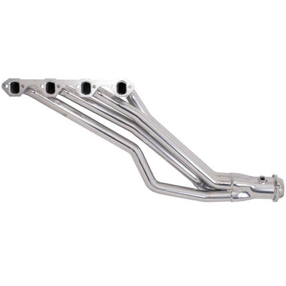Ford Mustang 5.0 1-5/8 Long Tube Exhaust Headers Automatic Trans Polished Silver Ceramic 79-93