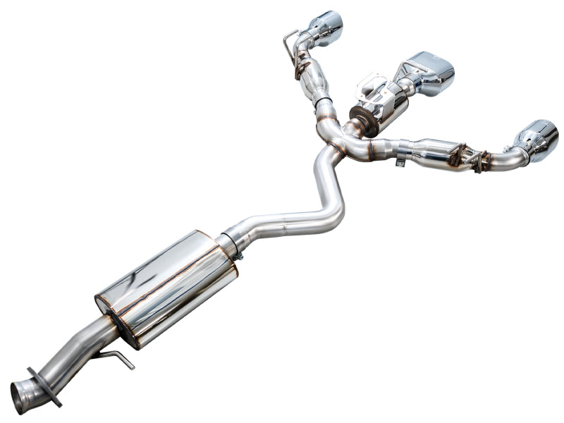 AWE Tuning AWE 23-24 Toyota GR Corolla Touring Edition Catback Exhaust - Chrome Silver Tips 3015-52472