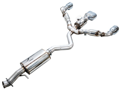 AWE Tuning AWE 23-24 Toyota GR Corolla Touring Edition Catback Exhaust - Chrome Silver Tips 3015-52472