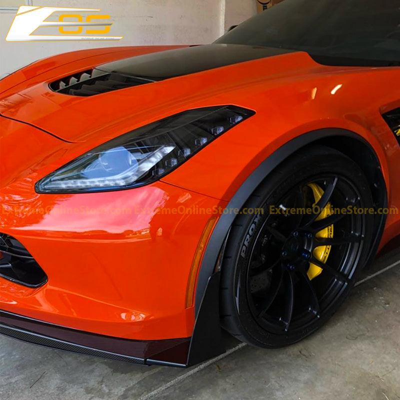 Corvette C7 Stage 3 Front Splitter Wickerbill Extension Winglets