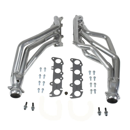 Ford Mustang Coyote Swap 1-3/4 Long Tube Exhaust Headers Polished Silver Ceramic 86-04