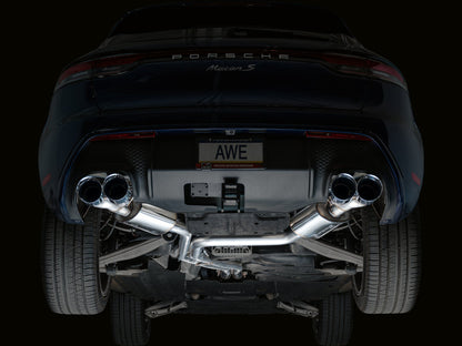 AWE Tuning 2022+ Porsche Macan 2.9TT Touring Edition Catback Exhaust w/ Chrome Silver Tips 3015-42952