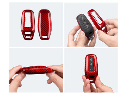 AutoTecknic Dry Carbon Remote Key Case - Audi A6 e-tron | Q4 e-tron | Q6L e-tron 2025-Up