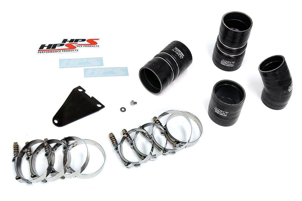 HPS Hot & Cold Side Charge Pipe with CAC Hose Intercooler Boots, 03-07 Ford F550 Superduty Powerstroke 6.0L Diesel Turbo