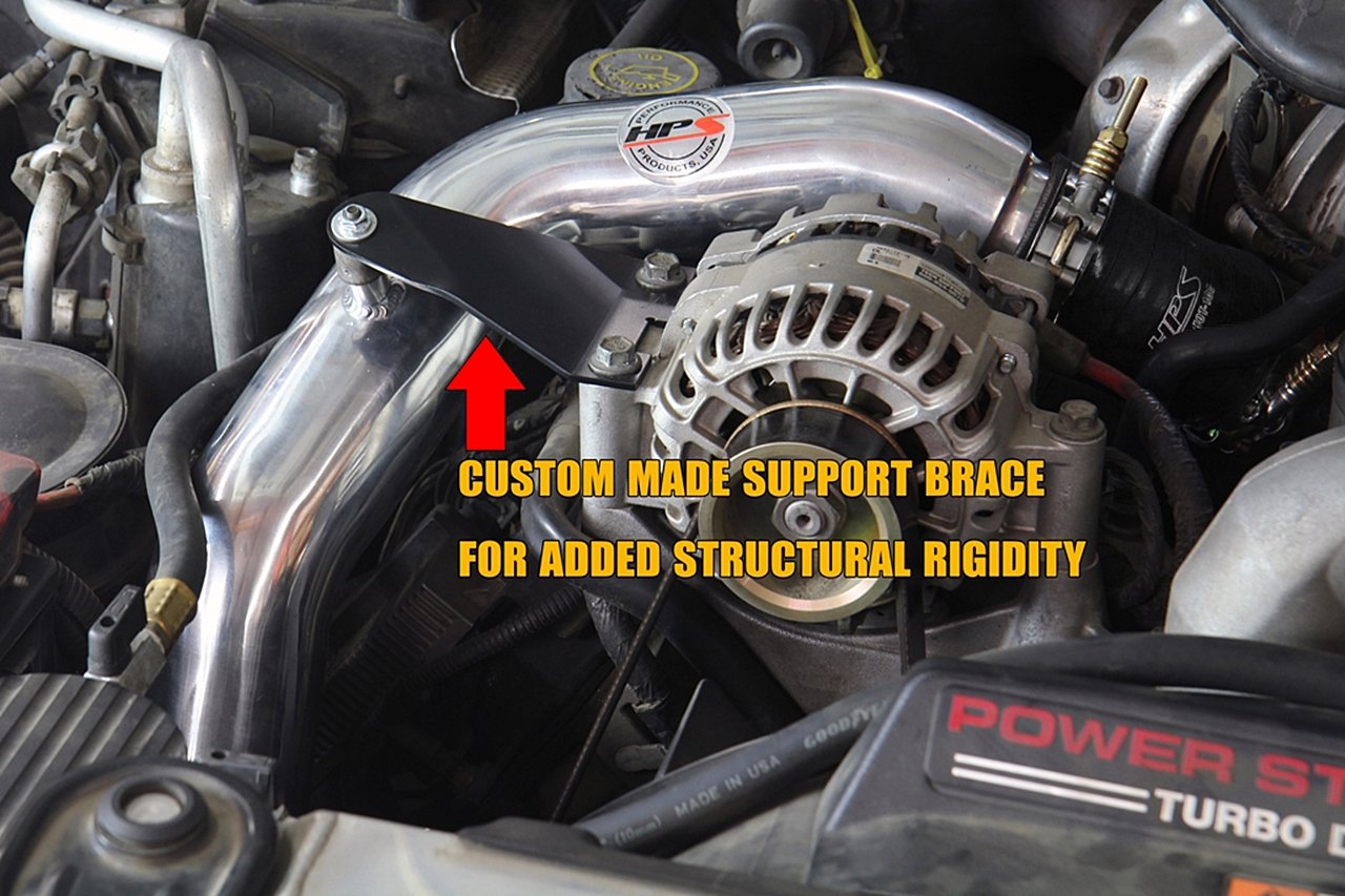 HPS Hot & Cold Side Charge Pipe with CAC Hose Intercooler Boots, 03-07 Ford F550 Superduty Powerstroke 6.0L Diesel Turbo