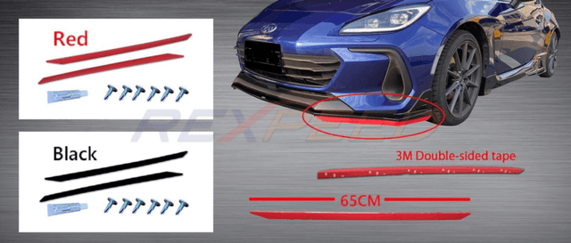 Rexpeed V1 EPDM Splitter Spoiler | 2022+ Subaru BRZ / Toyota GR86 (FR63P-B)