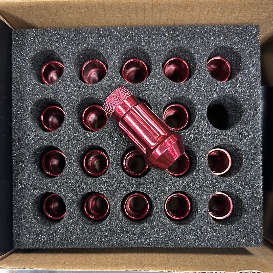 NNR type D lug nuts 12x1.5 red NNR-LN-RDS1213RD