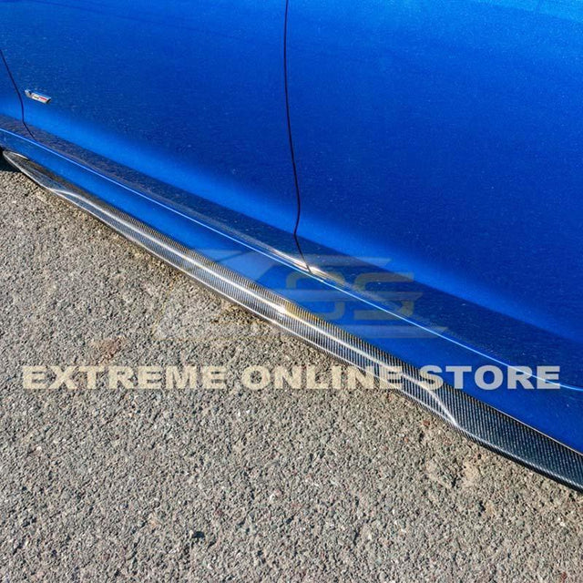 2016-19 Cadillac ATS-V Carbon Fiber Side Skirts Rocker Panels