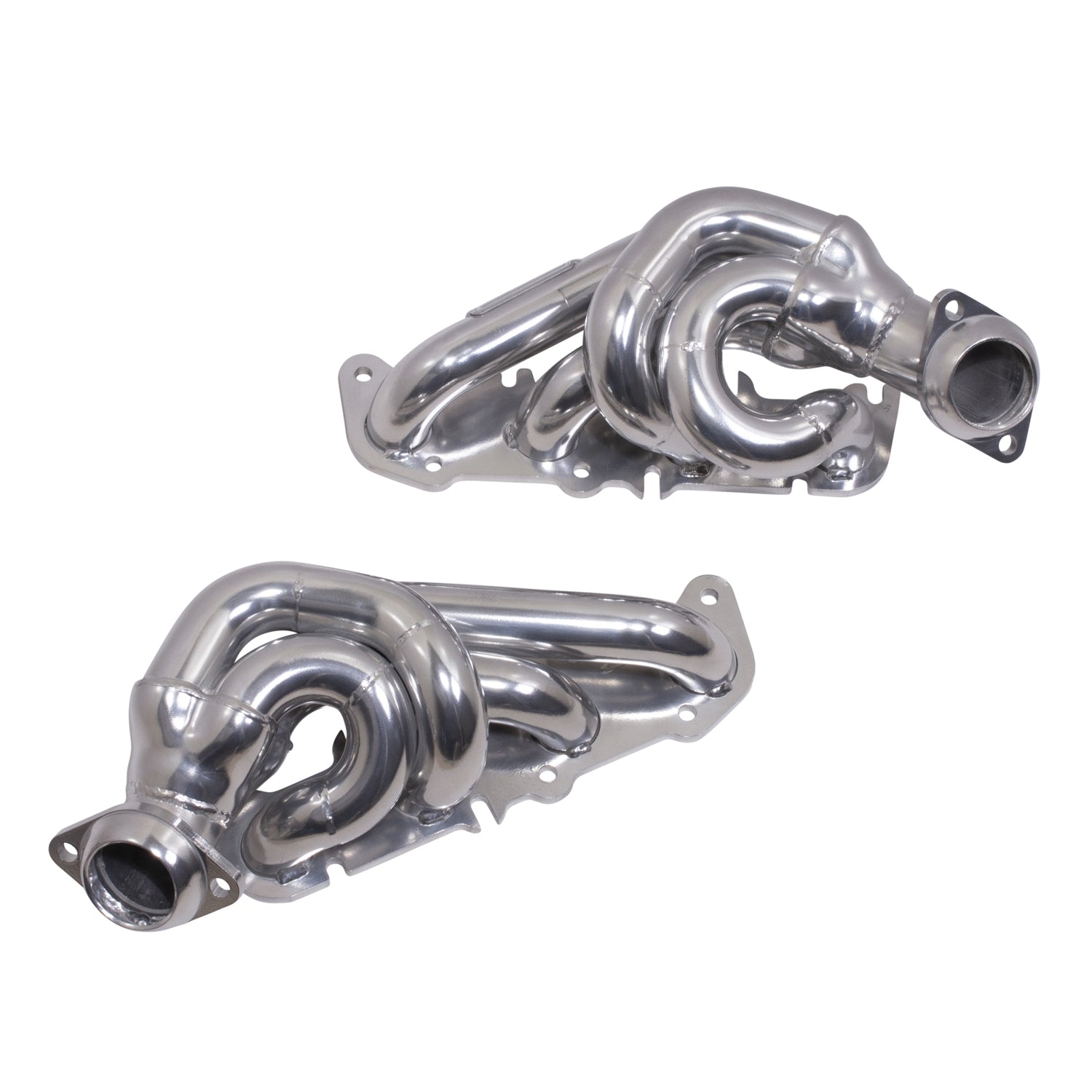 Ford F150 5.0 Coyote 1-3/4 Shorty Tuned Length Exhaust Headers Polished Silver Ceramic 11-14