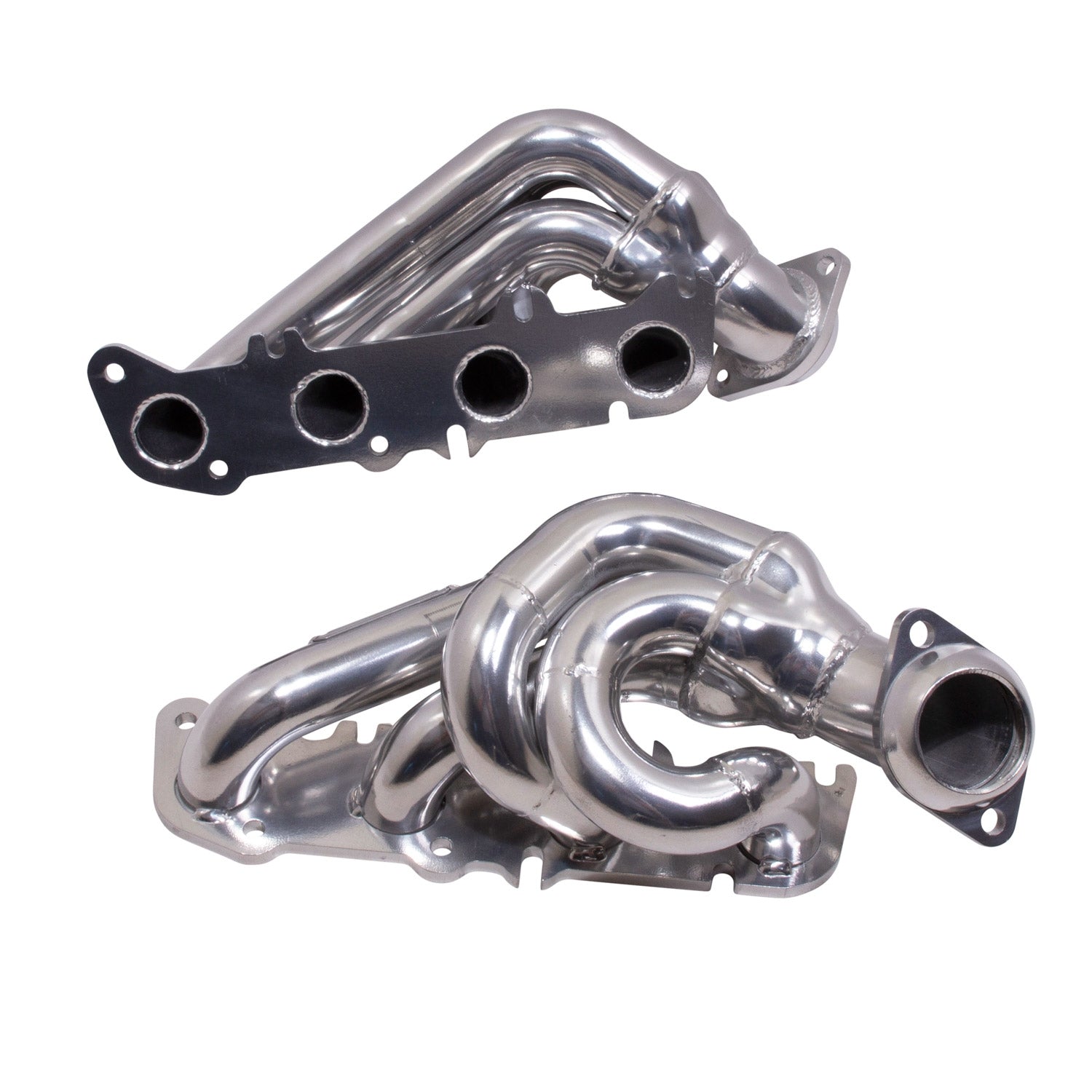 Ford F150 5.0 Coyote 1-3/4 Shorty Tuned Length Exhaust Headers Polished Silver Ceramic 11-14