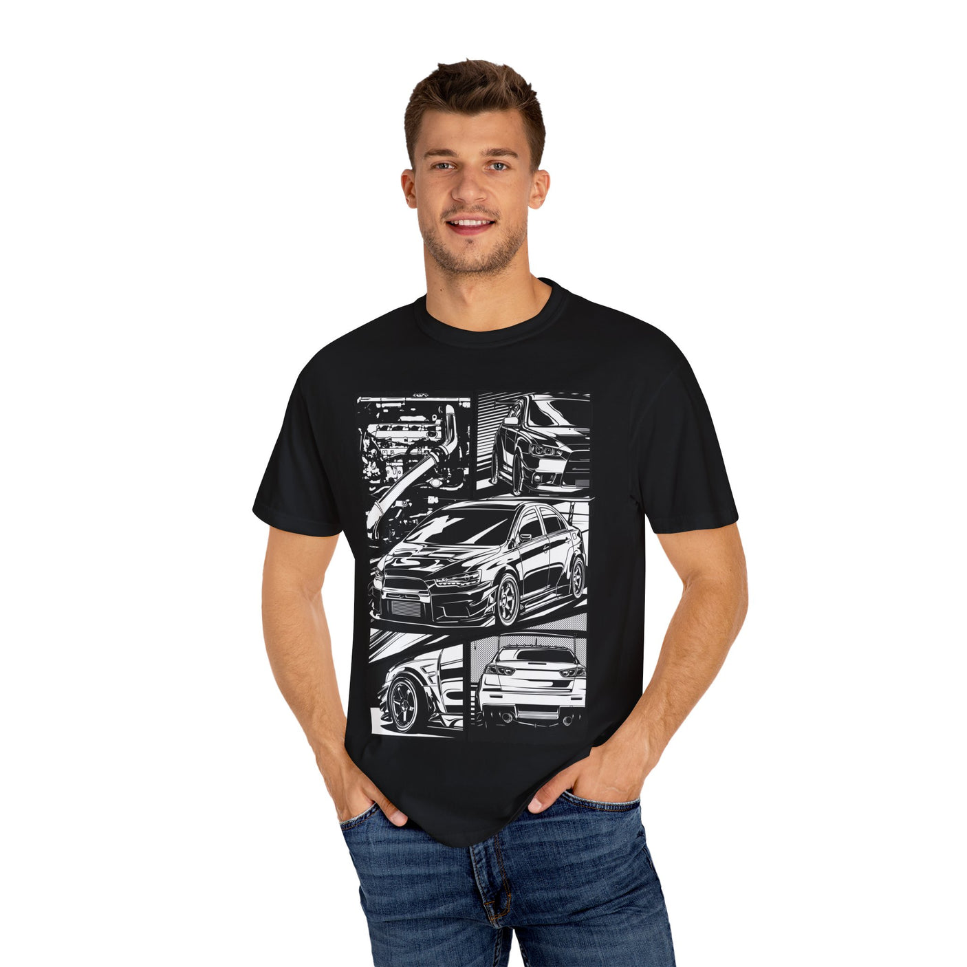 Final Form T-Shirt – Mitsubishi Lancer Evolution X Manga Panel