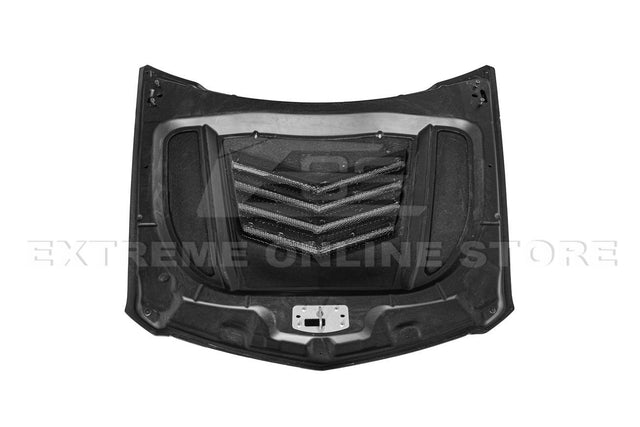 2009-15 Cadillac CTS-V Carbon Fiber Middle Vented Front Bumper Hood