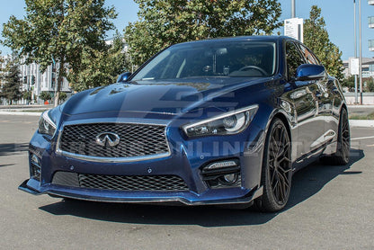 2014-17 Infiniti Q50 Sport Carbon Fiber Front Bumper Lip Splitter