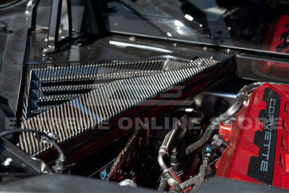 Corvette C8 Carbon Fiber Coupe Engine Bay Panel & Corner Vent Cover