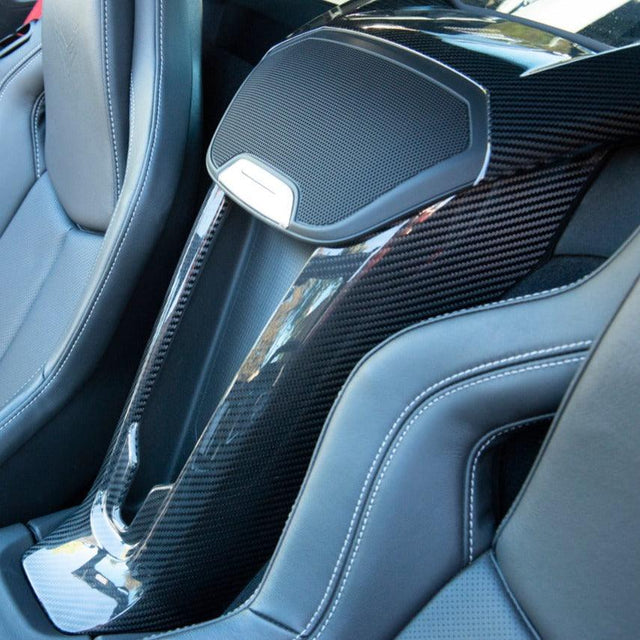 Chevrolet Corvette C8 Carbon Fiber Waterfall Console Cover