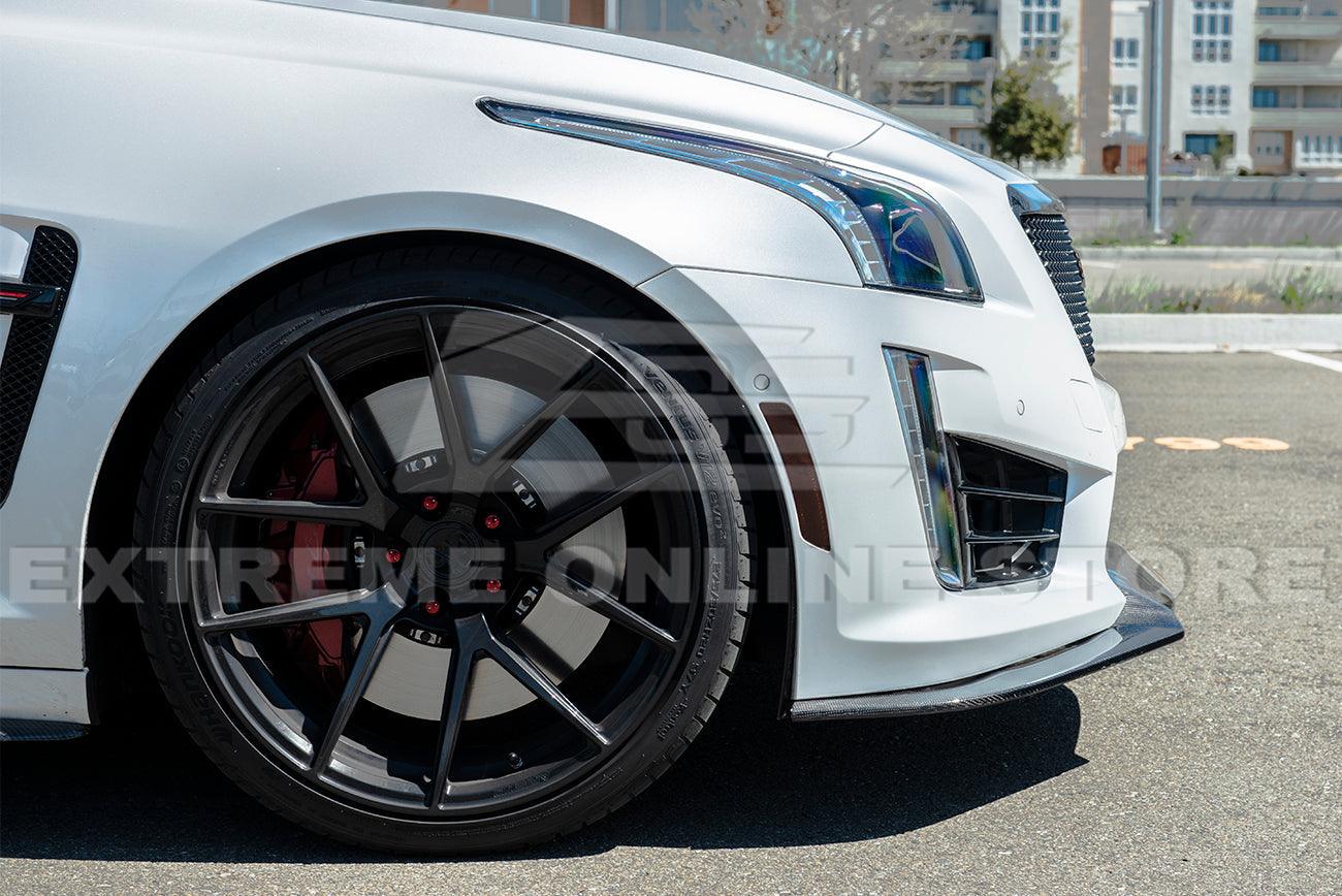 2016-19 Cadillac CTS-V Carbon Fiber Front Splitter & Side Wheel