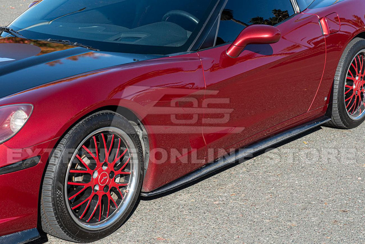 Corvette C6 Base Model Extended Front Splitter Lip & Side Skirts Rocker Panels - Revline Performance