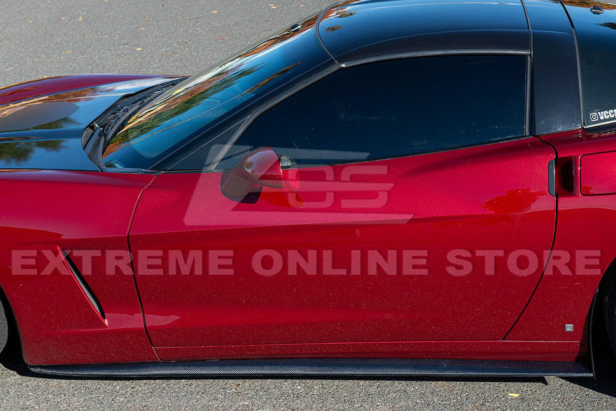 Corvette C6 Base Model Extended Front Splitter Lip & Side Skirts Rocker Panels - Revline Performance