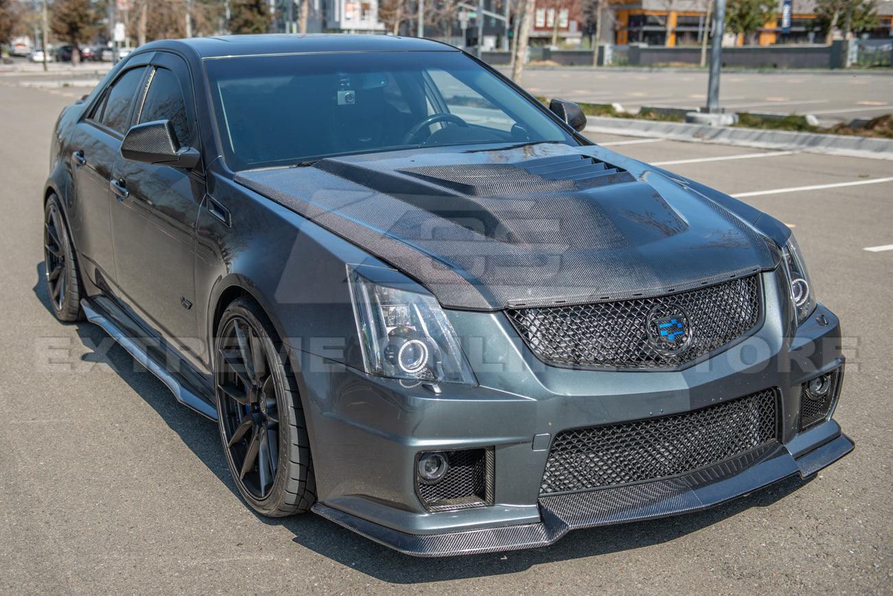 2009-15 Cadillac CTS-V Carbon Fiber Middle Vented Front Bumper Hood