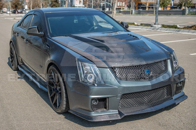 2009-15 Cadillac CTS-V Carbon Fiber Middle Vented Front Bumper Hood