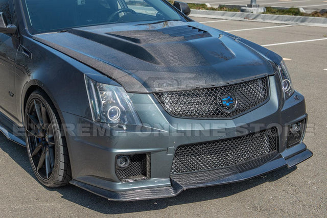 2009-15 Cadillac CTS-V Carbon Fiber Middle Vented Front Bumper Hood