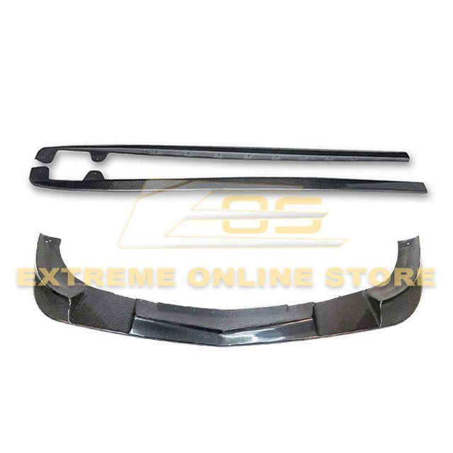 Corvette C6 Base Model Extended Front Splitter Lip & Side Skirts Rocker Panels