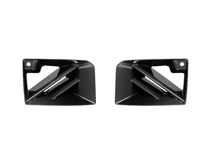 AutoTecknic Dry Carbon Corsa Front Bumper Lower Vent Set - BMW G87 M2