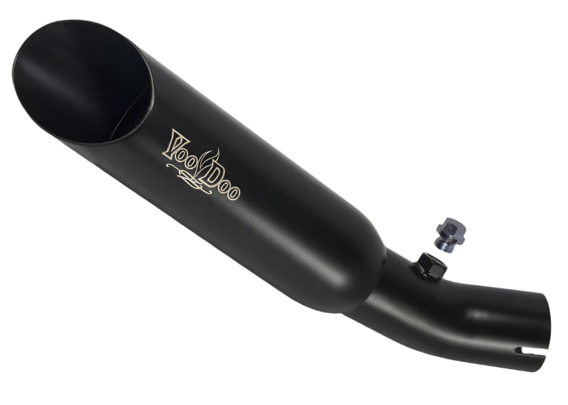 VooDoo Shorty Slip‑On Exhaust (Black) specifically designed for the 2001–2006 Honda CBR600F4i