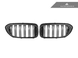 AutoTecknic Carbon Fiber Front Grille Set - G30 5-Series Pre-LCI