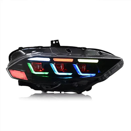 2018-2023 RGB Ford Mustang Headlights S650 Style