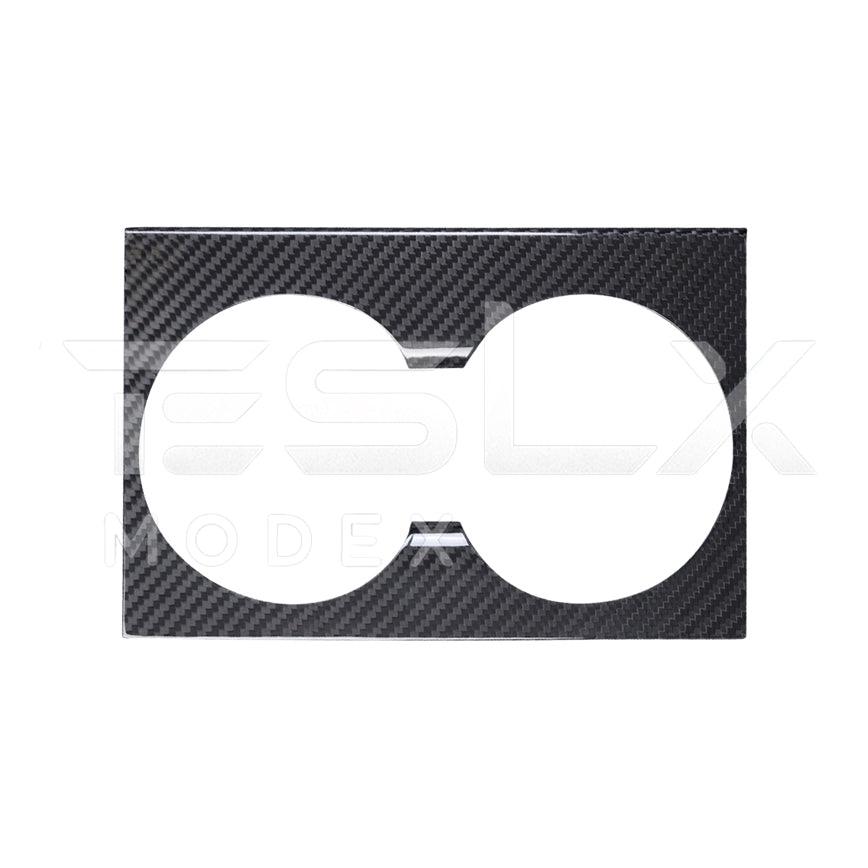 2024-Up Tesla Model 3 Carbon Fiber Interior Water Cup Frame