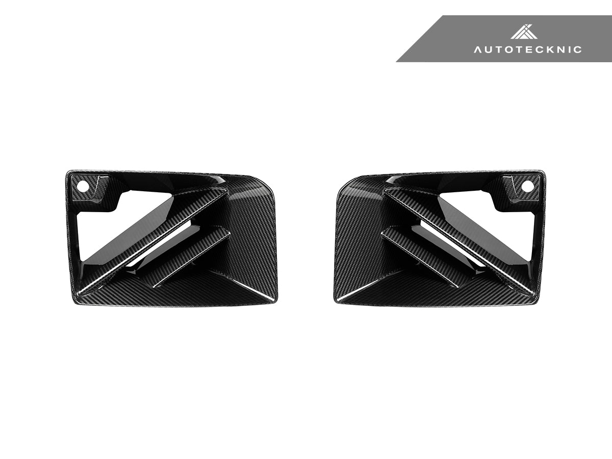 AutoTecknic Dry Carbon Corsa Front Bumper Lower Vent Set - G87 M2