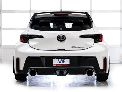 AWE Tuning AWE 23-24 Toyota GR Corolla Touring Edition Catback Exhaust - Chrome Silver Tips 3015-52472