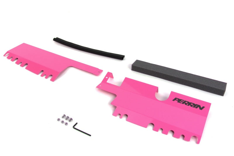Perrin [15-21 WRX/STI] Radiator Shroud with OEM Intake Scoop - Hyper Pink | PSP-ENG-512-4HP