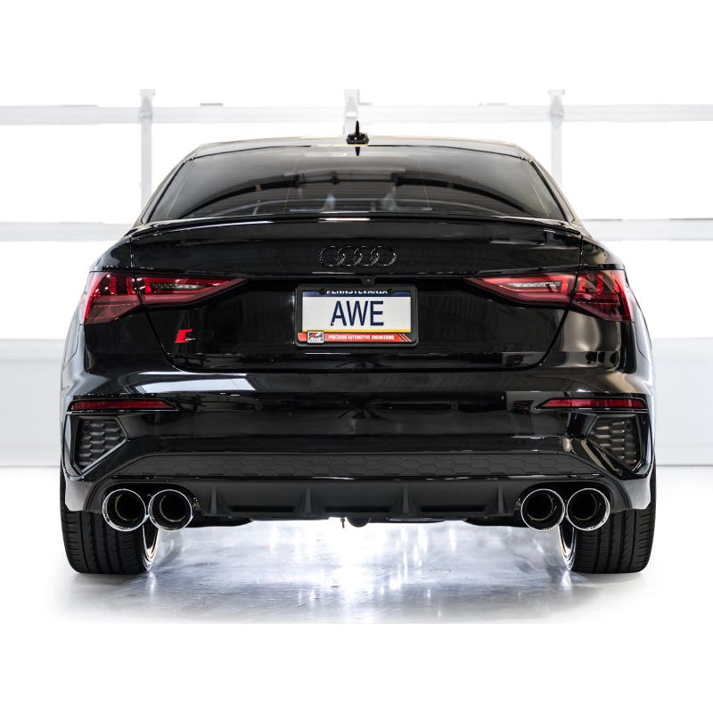 AWE 22-24 Audi 8Y S3 Track Edition Exhaust - Chrome Silver Tips