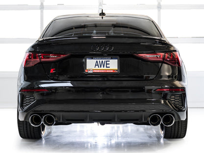 AWE Tuning AWE 22-24 Audi 8Y S3 Track Edition Exhaust - Chrome Silver Tips 3020-42897