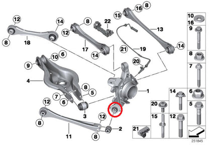 SPL Part Rear Traction Arm Knuckle Bushing F2X F3X