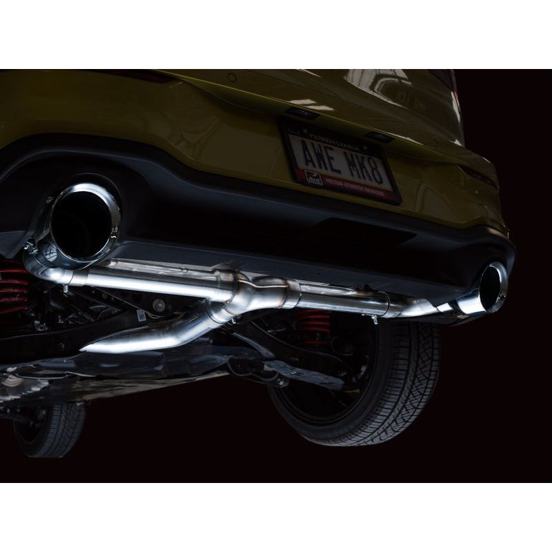 AWE 2022 VW GTI MK8 Track Edition Exhaust - Chrome Silver Tips