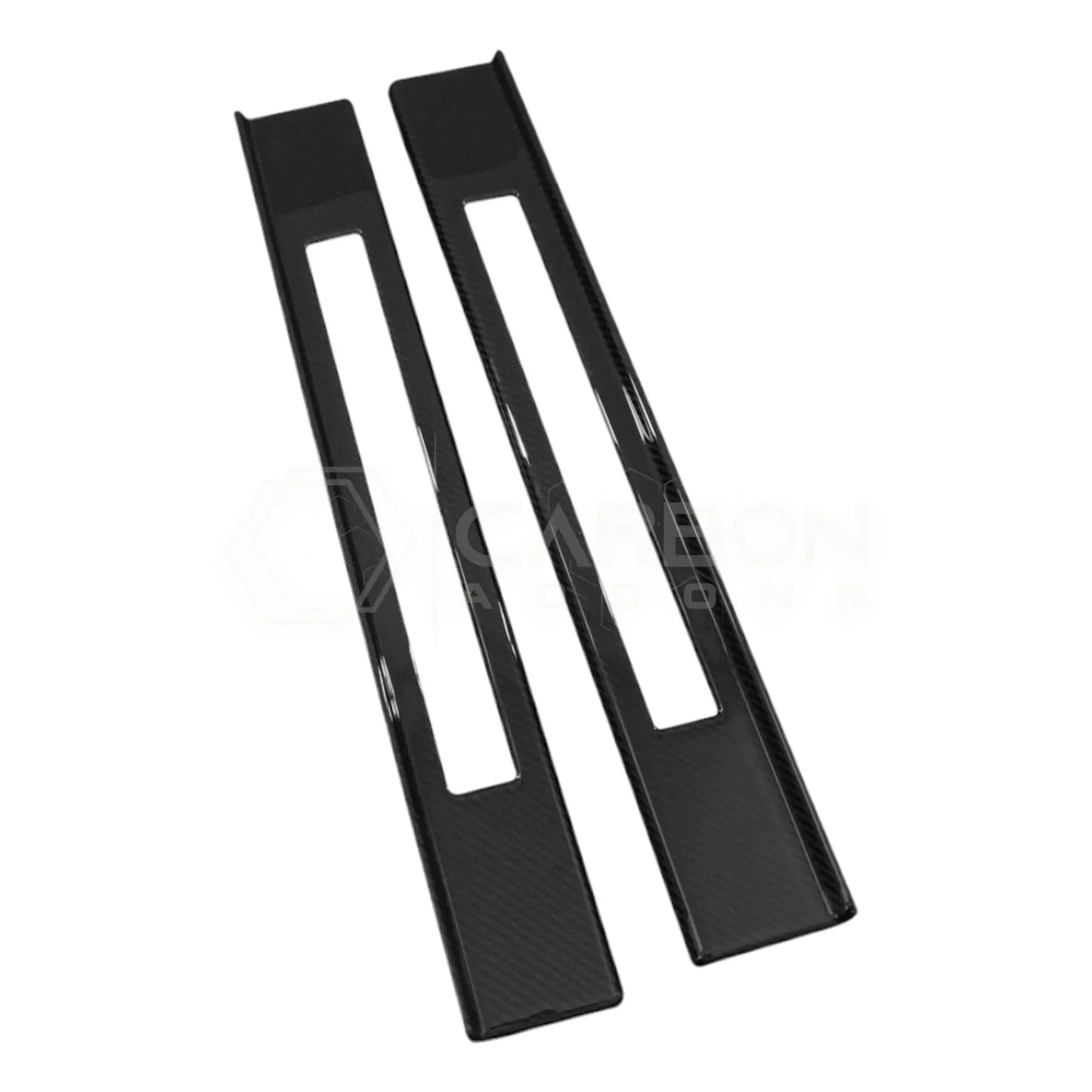 Real Carbon Fiber Door Sill Trim Covers for 2024+ Ford Mustang