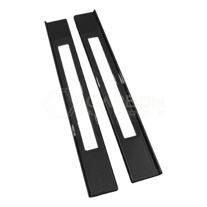Real Carbon Fiber Door Sill Trim Covers for 2024+ Ford Mustang